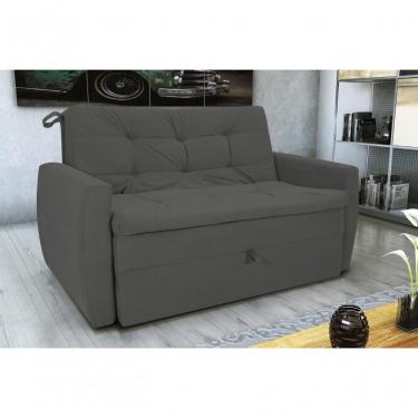 Imagem de Sofá Cama2 Lugares Compacto Retratil Meg Matrix Suede Cinza
