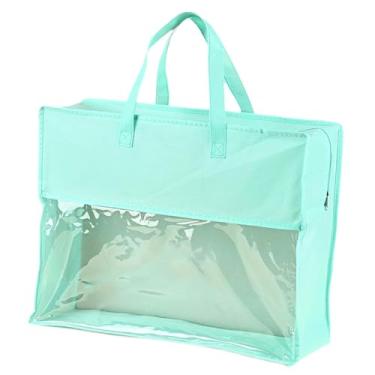 Imagem de WeiLaiKeQi Bolsa de armazenamento têxtil para casa, capa à prova de poeira, organizador prático e multifuncional para armário e cobertores, 45cmx35cmx15cm