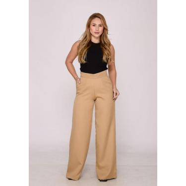 Imagem de Calça Social Feminina 7939 Areia - Genérico, Areia, GG, Feminino
