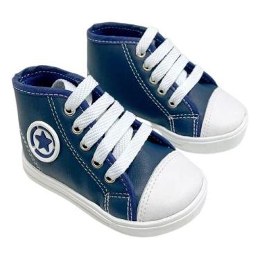 Imagem de Tênis Sapatinho Infantil Cano Alto Stars Jeans Unissex, 17