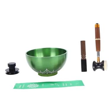 Imagem de JunZheHub Conjunto de Tigelas Tibetanas para Cantar, Artesanato com Tigelas para Cantar, Ornamento Tradicional para Sala de Chá, Atenção Plena, Mesa, Sala de Es, F5