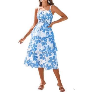 Imagem de Vestido longo GRACE KARIN 2025 Floral Beach de verão para mulheres