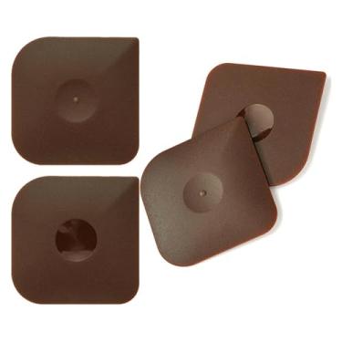 Imagem de Conjunto de 4 peças de raspadores de panela marrom, limpadores de massa de plástico, multifuncionais, ferramentas de raspador de policarbonato para ferro fundido, panela, grés, massa - não arranha