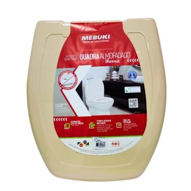 Imagem de Tampa de Vaso Assento Sanitário Retangular Almofadado Para Bacia Thema Incepa 1.6gpf 6.0lpf (Biskuit)