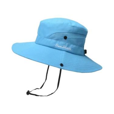 Imagem de Chapéu De Sol Feminino Impermeável Com Aba Larga, Cor Pura, Para Viage