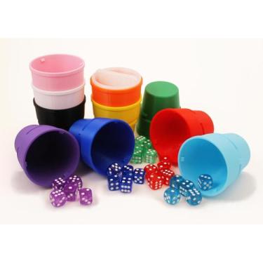 Imagem de Conjunto de jogos Vulcan Print Dice Up! 10 jogadores com taças e dados