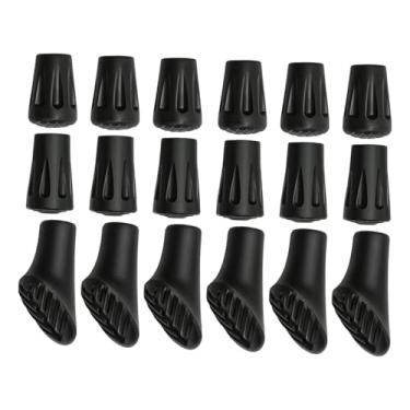 Imagem de oshhni 18 peças de protetores de pontas para bastões de caminhada, peças de reposição, substituição direta, protetores de pontas para bastões de caminhada