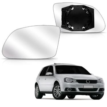 Imagem de Lente Retrovisor Golf 2008 A 2017 Polo 2010 A 2017 Com Base