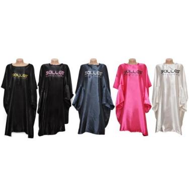 Imagem de Capa de Corte Cabeleireiro Salles Profissional, Preto/Rosa