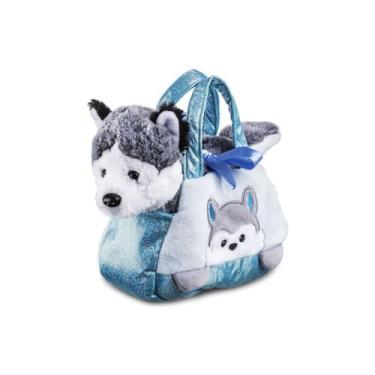 Imagem de Multikids - bolsa com pelúcia cutie husky azul
