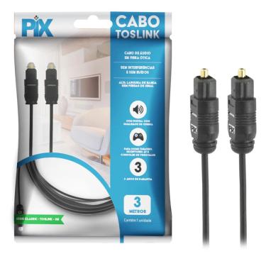 Imagem de Cabo Óptico Toslink Básic 3 Metros Gold Pix 