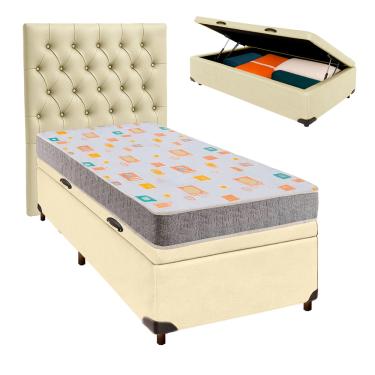 Imagem de Kit Cabeceira + Cama Box Bau  + Colchão Solteiro D20 D20 Inducol