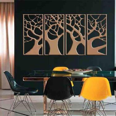Imagem de Quadro Decorativo Árvore Galhos 6Mm Vazado - Md/Cru