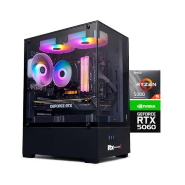 Imagem de PC Gamer ITX Arena, Ryzen 5 5500, NVidia GeForce RTX 5060 8GB, Ram 16GB, SSD 1TB, Gabinete Gamer
