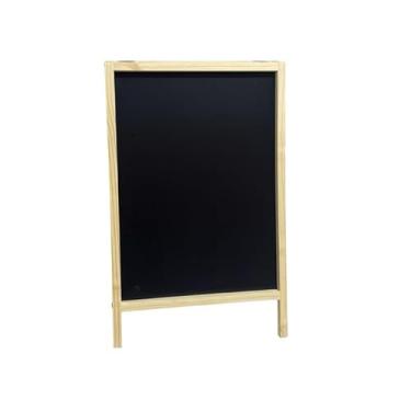 Imagem de Cavalete Gourmet Lousa Preta Dupla Face em Madeira – Charmoso e Funcional