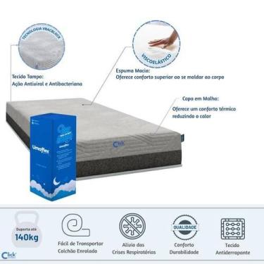 Imagem de Colchão Solteiro Umaflex Fit Visco 88x188x25  Conforto e Tecnologia Vi