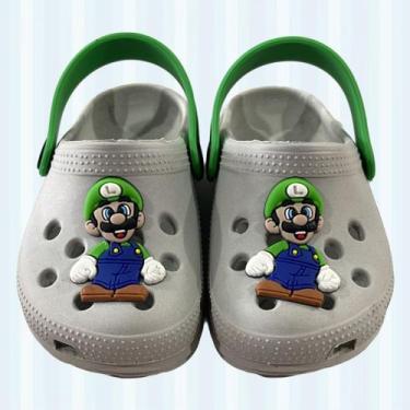 Imagem de Sandália Infantil Masculina Babuche Estampa do Luigi Leve e Confortáve