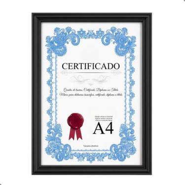 Imagem de Moldura Quadro A4 20x30 Porta Certificado Diploma Foto Parede - Sutt, 