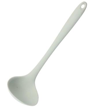 Imagem de Concha de Silicone Cinza Ideal para Molhos Sopas Feijão 28cm