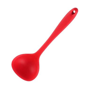 Imagem de Concha de Silicone Vermelha Para Molho Sopa e Feijão 28,5cm