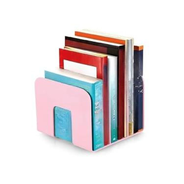 Imagem de Organizador para Escritório e Casa - Porta Livros e Suporte para Livros, Revistas e Documentos, Acabe com a Bagunça na Estante(ROSA PASTEL)