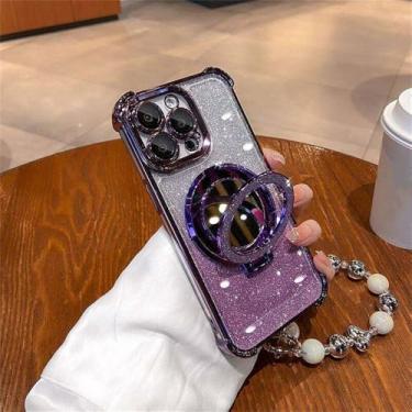 Imagem de Capa com suporte espelhado e anel com revestimento brilhante para Xiaomi Redmi Note 13 Pro 12 4G 10 11 12 13 Pro 5G 11S 14C 13 12 12C 10C 9A, S16533, para Redmi 10 4G