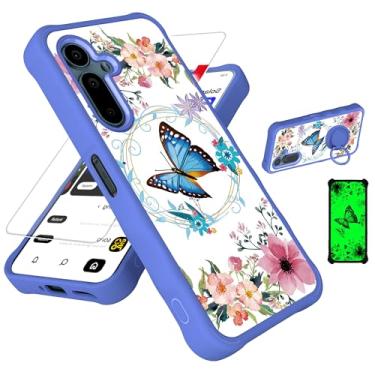 Imagem de jioeuinly Capa para celular Solana Seeker compatível com Saga 2 Solana Mobile Seeker [com protetor de tela de vidro temperado][PC rígido + silicone macio][suporte para anel] [efeito luminoso] YGL-LHD
