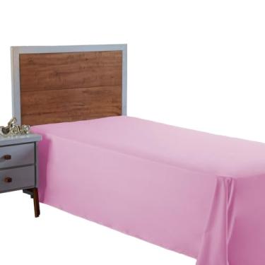 Imagem de Lençol Solteiro 400 Fios Sem Elástico Virol Avulso Acetinado Extra Macio (ROSA)