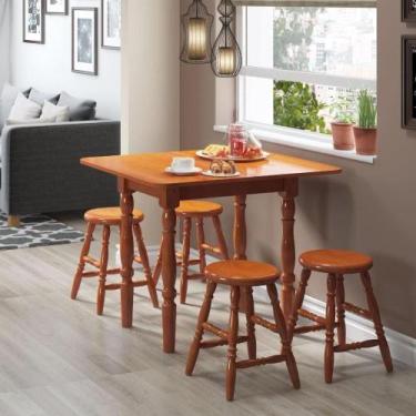 Imagem de Mesa De Jantar Dobrável 79,8cm Multimóveis Cr50112 Mel - MULTIMOVEIS