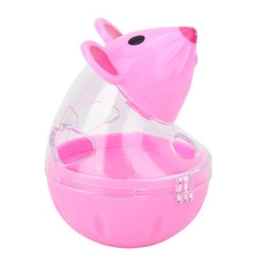 Imagem de Yctze Animal de Estimação Gato Cão Alimentador Lento Tumbler Bola Brinquedo-ratos Interativos Design Dispensador de Alimentos para Desenvolver Hábitos Alimentares Saudáveis (Rosa)