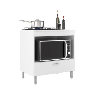 Imagem de Balcão para Cooktop 4 Bocas com 1 Porta Compact(Branco)