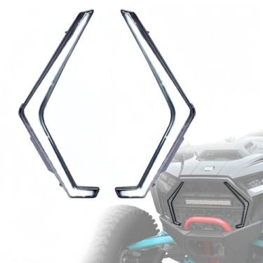Imagem de A & UTV PRO Luzes LED Fang Accent Grille para Polaris RZR PRO XP/R/S 2025, Plug & Play DRL Luz Branca IP67 Impermeável, OEM #2417278 2417279 Estilo Off-Road Acessórios para Entusiastas de RZR
