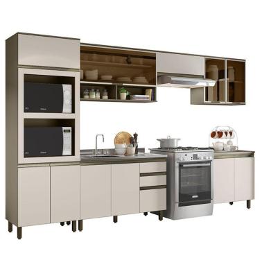 Imagem de Cozinha Completa 6 Peças Connect Duna-cristal Com Aéreo Vidro - Móveis Henn Duna-cristal