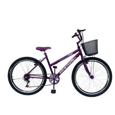 Imagem de Bicicleta Feminina Aro 26 Equipada Rolamento Marcha Tras Passeio e Lazer Freio V Brake-Feminino