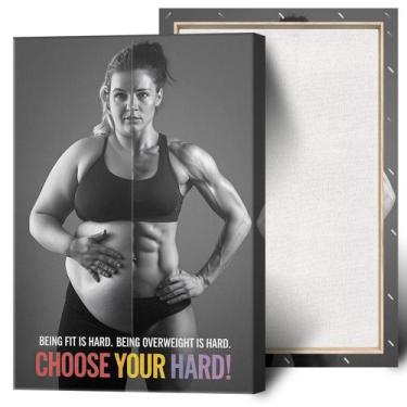 Imagem de Arte de parede Motivational Fitness em preto e branco para mulheres 40