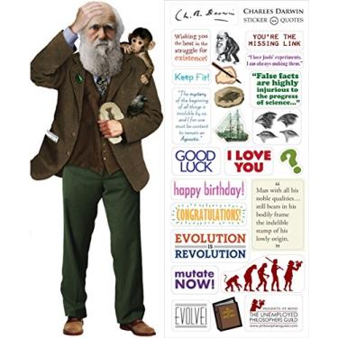 Imagem de Unemployed Philosophers Guild Charles Darwin Quotable Notable - Cartão de felicitação com citações de autocolantes