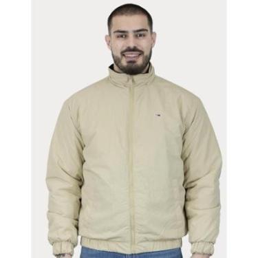 Imagem de Jaqueta Tommy Jeans Masculina Essential Padded Logo Collar Cáqui-Masculino
