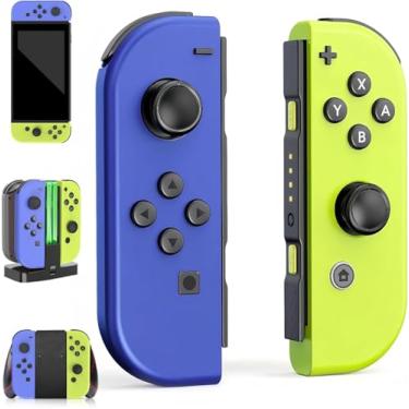 Imagem de Kipylca Switch Controller, Replacement for Nintendo Switch Joycon, Switch Wireless Controller with 6-Axis Gyro,Wake-up, Vibration, Screenshot, Blue and Yellow