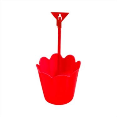 Imagem de Kit 20 Cachepô Lembrança Aniversário Centro De Mesa Plástico Aniversário Suporte Balão (Vermelho)