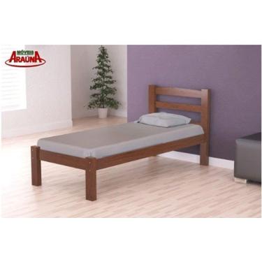 Imagem de Cama Robusta Solteiro Mdf Arauna Amendoa