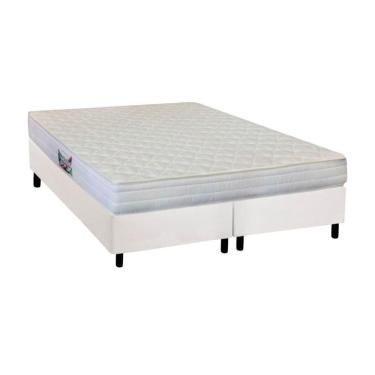 Imagem de Cama Box Queen: Colchão Espuma Herval Ag65 Firme Frontier + Base Crc Courano White(158X198)