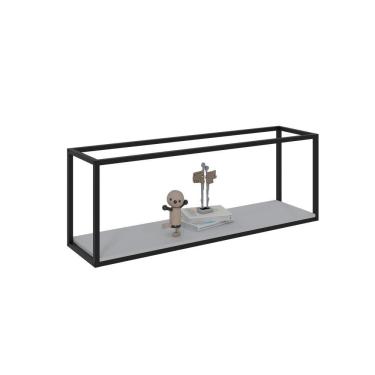 Imagem de Nicho Aéreo Dynamica 120x30x42cm C-01 Prateleira Branco Chess - Est.preta Branco Chess - Est.preta