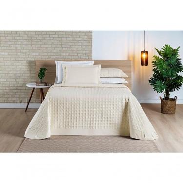 Imagem de Cobre Leito Madri Percal 200 Fios 100% Algodão Casal Padrão 03 Peças - Palha