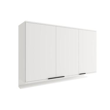 Imagem de Armário Aéreo Cozinha Modulado Alpha 2501 C- 3 Portas 120cm Branco - Carraro
