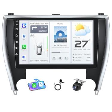Imagem de Rádio estéreo para carro Camry 2015, 2016 2017, 8Core-6+128G, tela sensível ao toque de 10,1 polegadas, compatível com CarPlay sem fio e Android Auto, Bluetooth 5.0 e controle de voz, GPS e WiFi