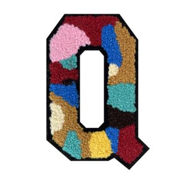 Imagem de Patch de letra de chenille camuflado de 15 cm para jaquetas Letterman - Aplique bordado do alfabeto para universitário, moletons com capuz, bolsas, jeans - decoração de roupas DIY e presente (1 peça