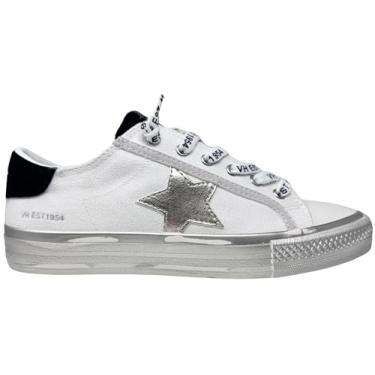 Imagem de VINTAGE HAVANA Tênis feminino Alive Metallic Glitter Slip On Casual - Dourado, Branco/Ouro/Preto, 38