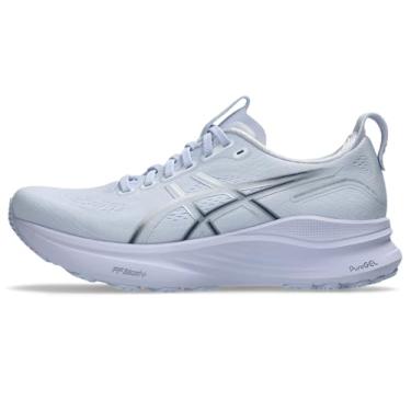 Imagem de ASICS Tênis de corrida feminino Gel-Kayano 32, Azul desbotado/neblina índigo, 12 Wide