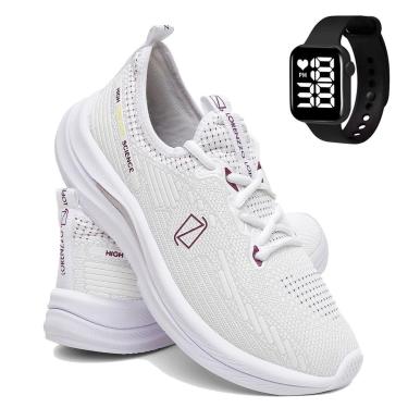 Imagem de Kit Tênis Masculino Para Corrida e Academia Super Leve e Macio e Relógio-Masculino