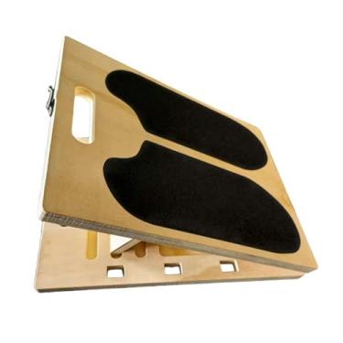 Imagem de Vaveren Maca de Panturrilha de Madeira Inclinada, Acessório de Exercício, Portabilidade Ajustável